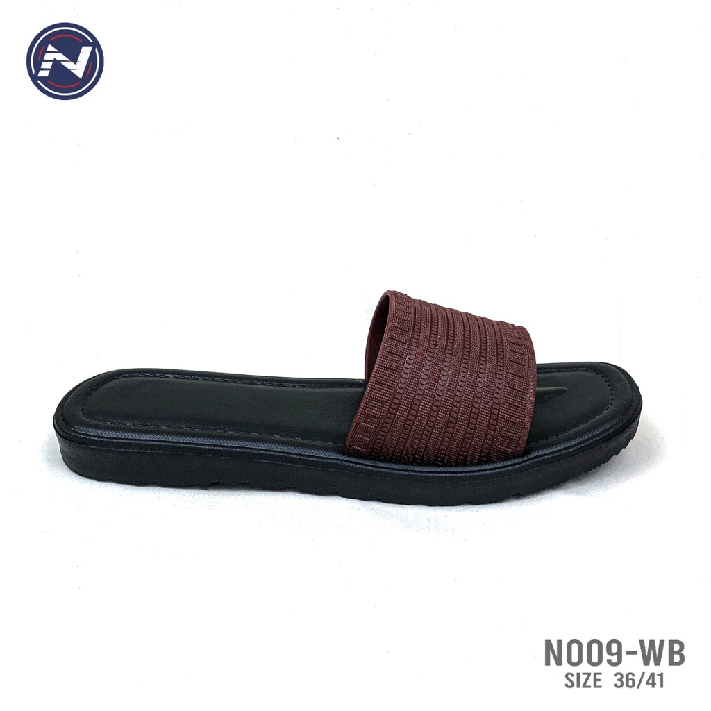 Sandal Wanita Kekinian Selop Santai Flat Cantik Casual Nyaman Empuk Ringan - N009 (36/41)