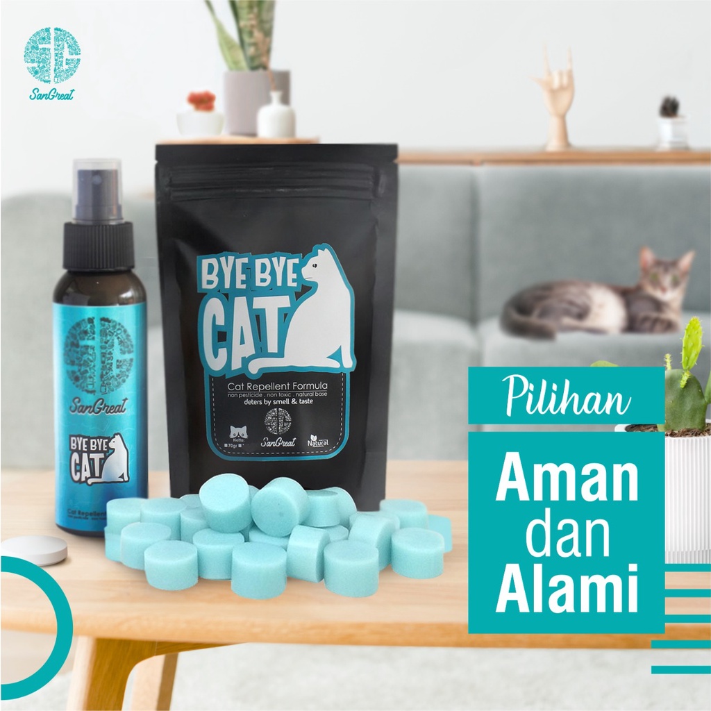 Semprotan anti kucing pengusir kucing alami spray 250 ml bye bye cat untuk mencegah kucing berak dan spraying pipis pup sembarangan