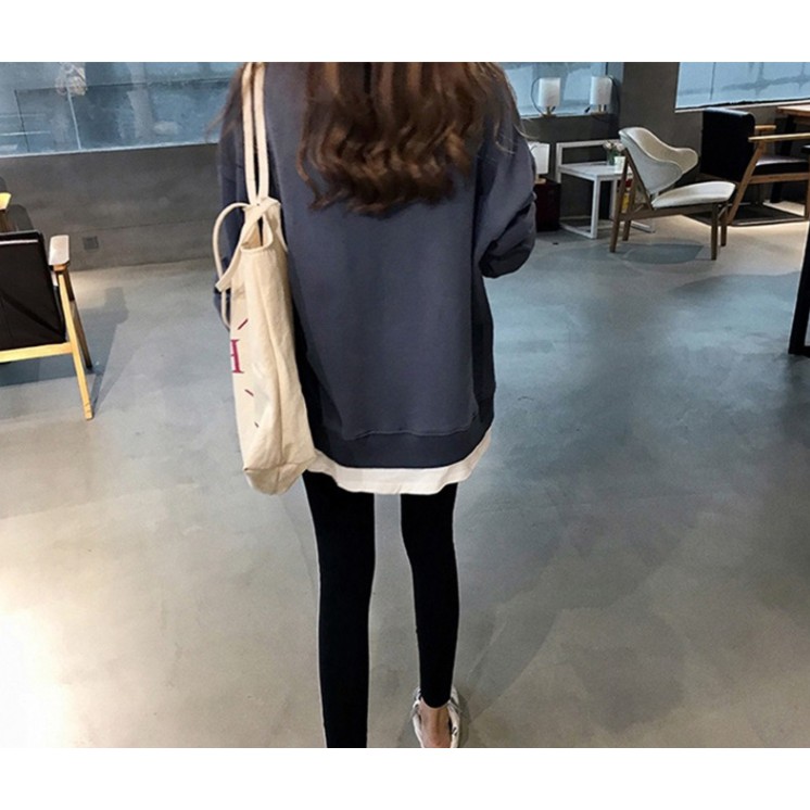 Sweater Wanita Baju Lengan Panjang Fashion Korean Style Sweter Katun Baju Longgar Big Size