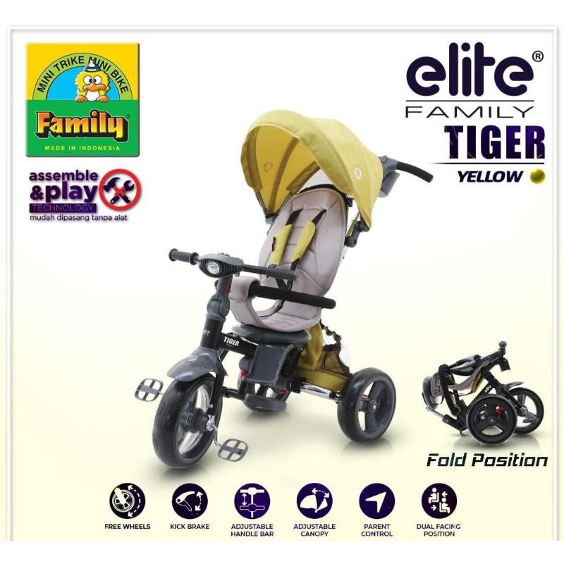 Sepeda Roda Tiga Anak Family Elite Tiger