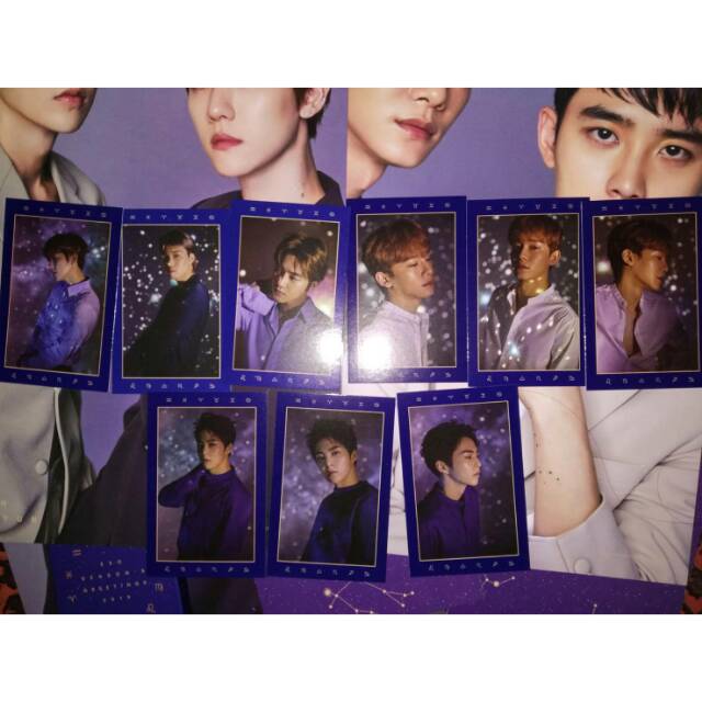 FORTUNE CARD SEASON GREETING EXO 2019 OFFICIAL xiumin suho baekhyun chen chanyeol do kai sehun