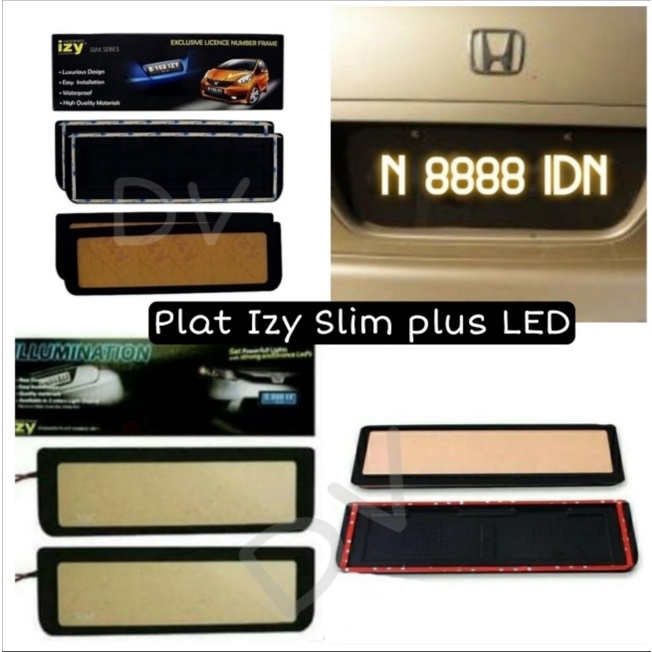 Plat Nomor IZY Plus LED HRV Acrylic Cover Plat Nomor IZY Honda HRV