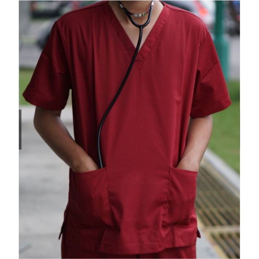  Baju  Jaga  Scrubs Baju  OK Dokter Perawat  Bidan Lengan 