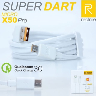 kabel data realme X50 PRO Fast Charging 3.0A micro usb &amp; tipe C original 100%