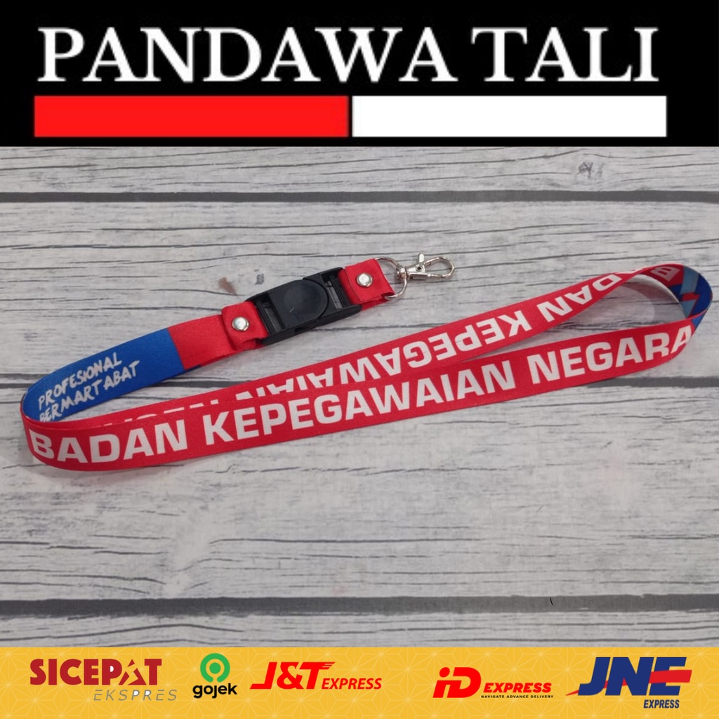 

Lanyard Badan Kepegawaian Negara Custom Design/Lanyard Printing Pandawatali Surabaya