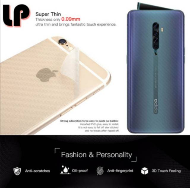 TEMPERED GLASS SKIN CARBON FIBER OPPO REALME 2PRO REALME X2 REALME 3 REALME 3 REALME 5 REALME 5PRO