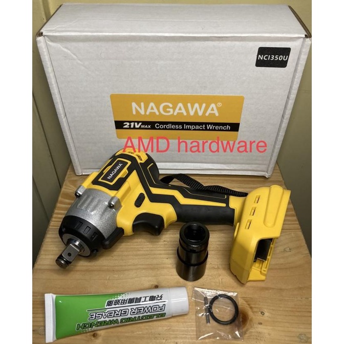 NCI-350U BOR IMPACT WRENCH CORDLESS BRUSHLESS NAGAWA HANYA UNIT MESIN