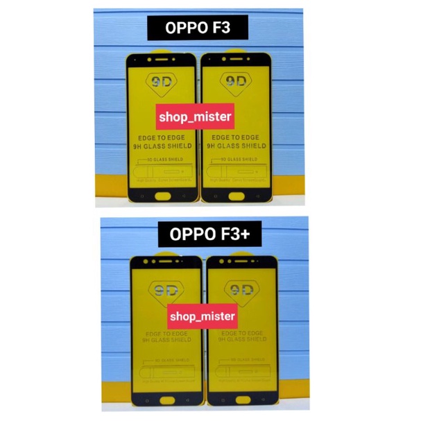 Tempered Glass Anti Gores Kaca Full Layar Oppo F3  F3 Plus /F3+