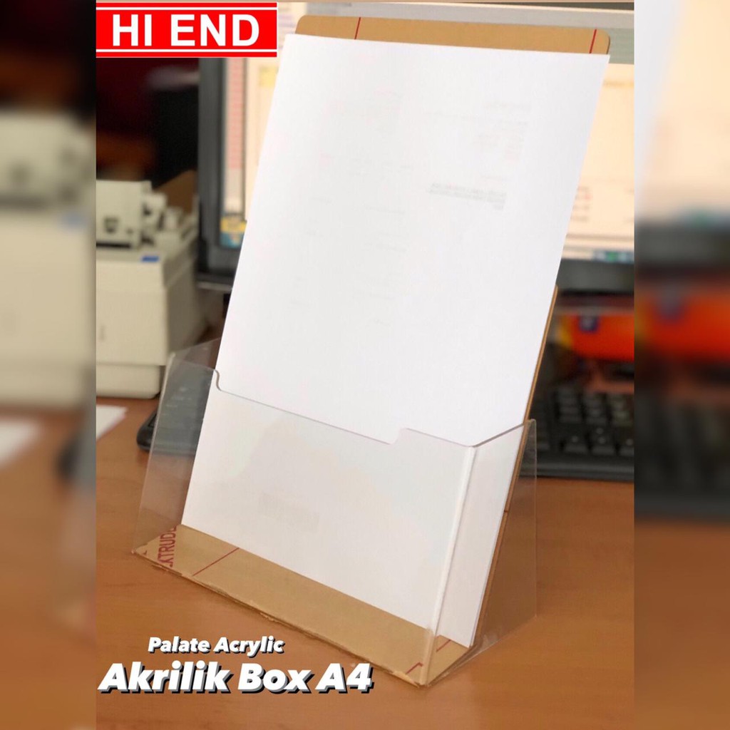 

AKRILIK BROSUR BOX A4 ACRYLIC/AKRILIK RAK UKURAN A4 PREMIUM TERLARIS