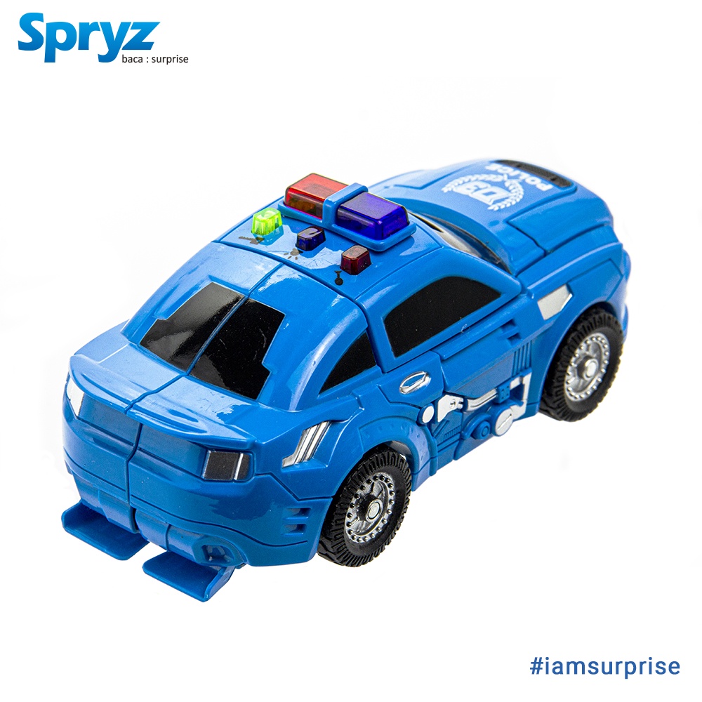 Spryz Revamp Justice Sarge - Mainan Mobil Robot Transformer