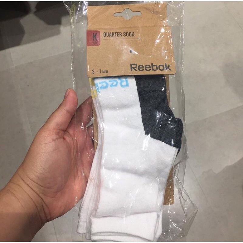 [Lepassend] Reebok Original kaos kaki sekolah anak isi 4 Pasang