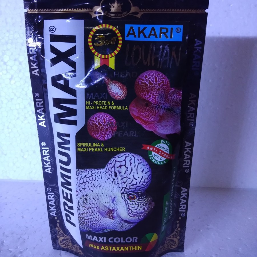 MAKANAN IKAN LOUHAN TERBAIK/PELET IKAN LOHAN AKARI LOUHAN(PREMIUM MAX)