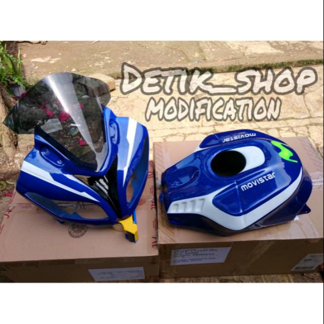 Headlamp r15v2 model ninja zx 636 dan cover tangki r1 buat r15v2
