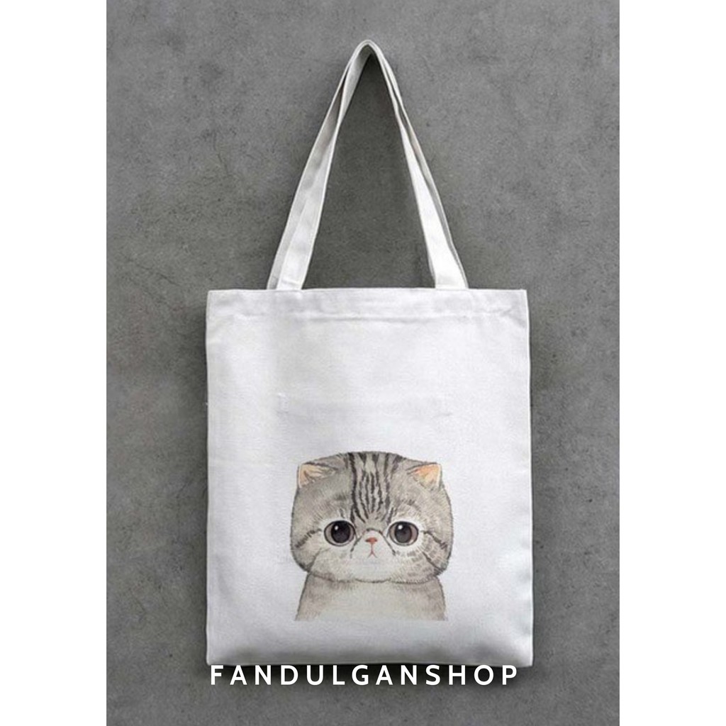 FLASH SALE 7.7 - [RESLETING] TOTEBAG SEMI KANVAS CATFAMILY | IBU KUCING, ANAK KUCING, AYAH KUCING | TOTEBAG SANTAI | TOTEBAG NONGKRONG DAN NGOPI | TOTEBAG KULIAH | TOTEBAG LAPTOP | TOTEBAG DINIR