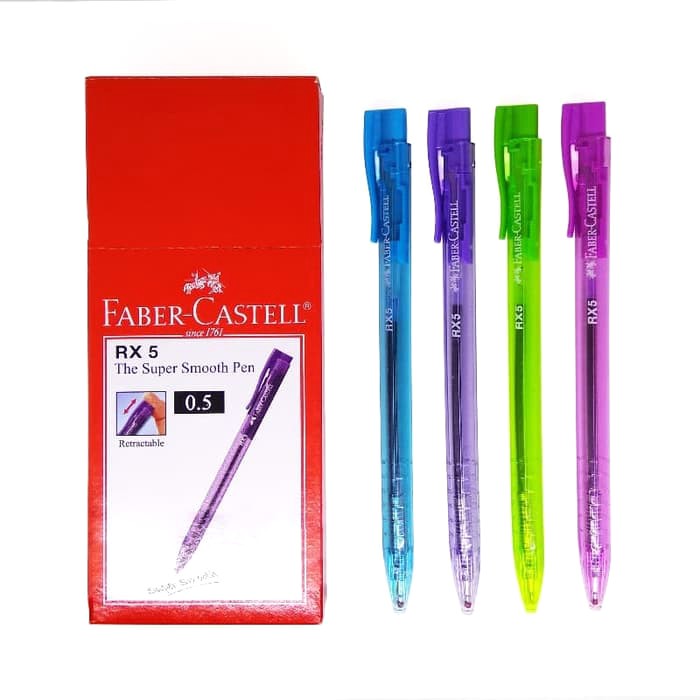 

Pulpen Bolpen Bolpoint Faber Castell RX5 0.5