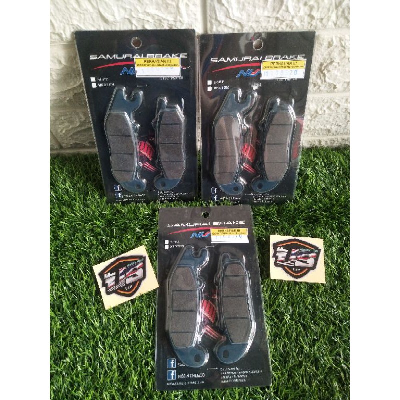 kampas rem nissin nisin samurai vario beat scoopy 2 piston