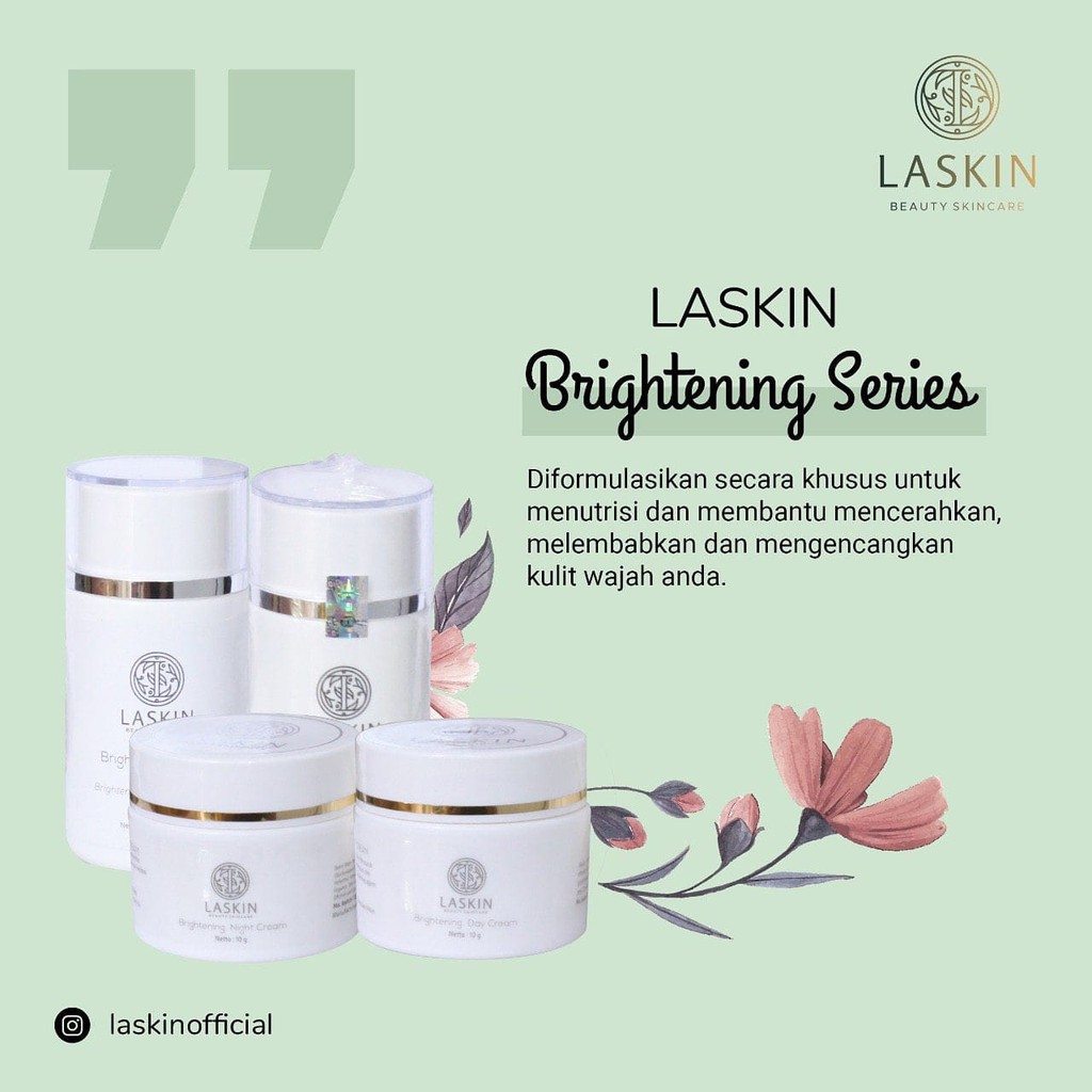 BRIGHTENING WHITENING GLOWING PAKET PENCERAH WAJAH SKINCARE LASKIN PEMUTIH WAJAH
