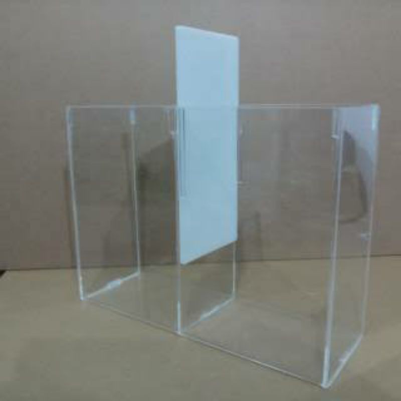 Soliter Cupang Akrilik 20 x 10 x 15cm 2 kamar dengan tutup