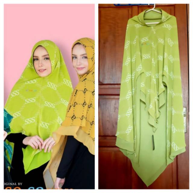 (Sold di IG)NWT khimar sisesa berkha lime zest