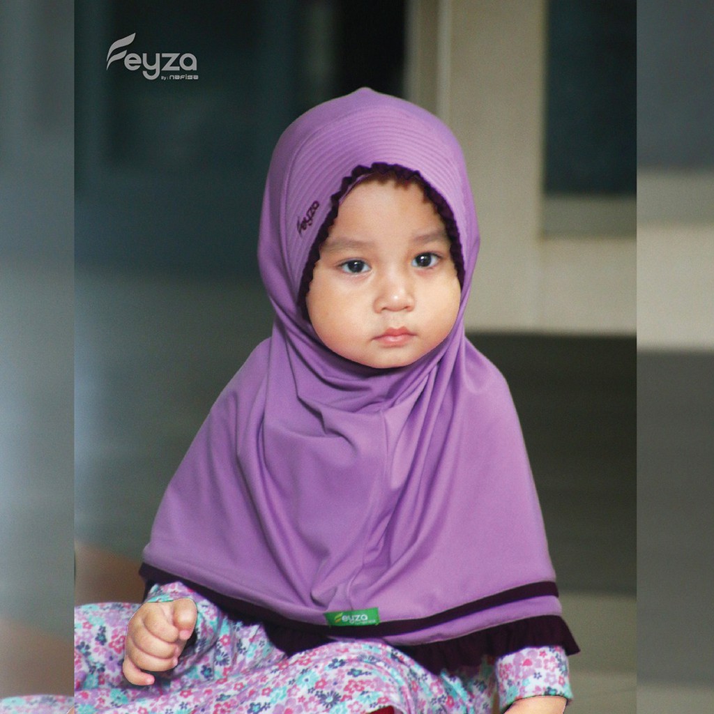 Jilbab Instan Anak Feyza Listi | Hijab Instan Bergo Anak Kerudung Pet Anak Usia 1-2 Tahun