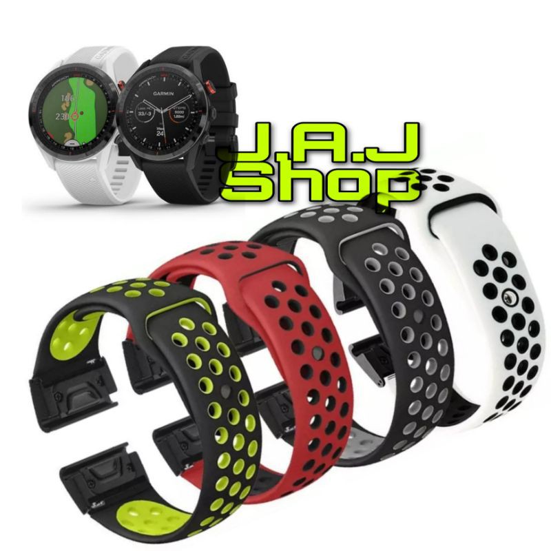 STRAP TALI JAM TANGAN MODEL NIKE QUICK FIT EASY FIT RUBBER WATCH BAND GARMIN APPROACH S60 S62 S70 47