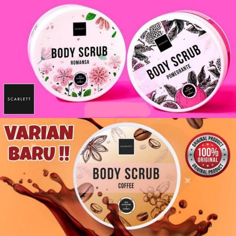 Scarlett body scrub//lulur  scarlet