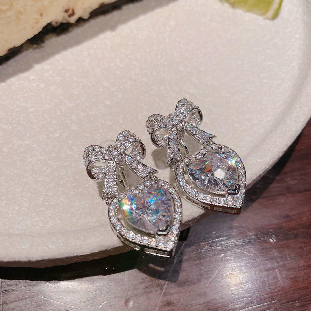 Mxbeauty Wanita Anting Bersinar Pesta Halus Ikatan Simpul Stud Earrings Ear Stud Perhiasan Hadiah Gadis Drop Earrings