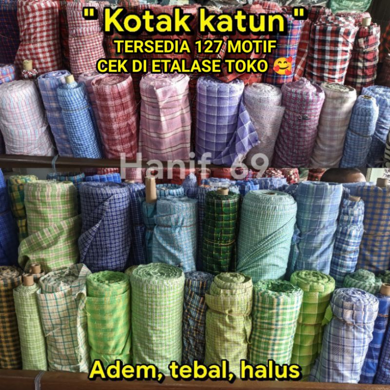 Kain katun yandet seragam sekolah motif kotak kotak #1