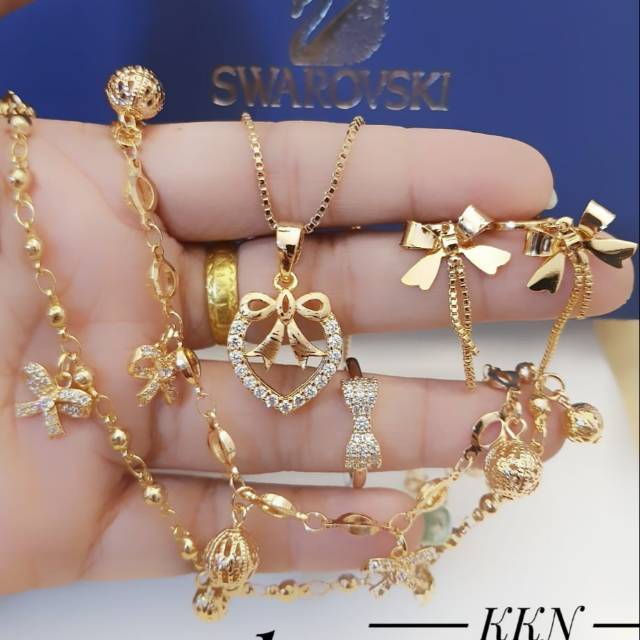 Xuping set perhiasan lapis emas 24k 1408