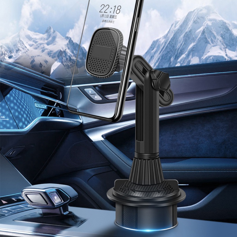 VIVI   Magnetic Car Cup Holder Phone Mount Adjustable Base Angle Cradle Car Mount Stand Cradle for i-phone 3-7 inch Cellphone