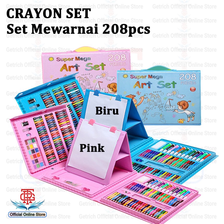 

Crayon Set Anak Sekolah Koper Premium Pensil Spidol Warna Lukis Gambar