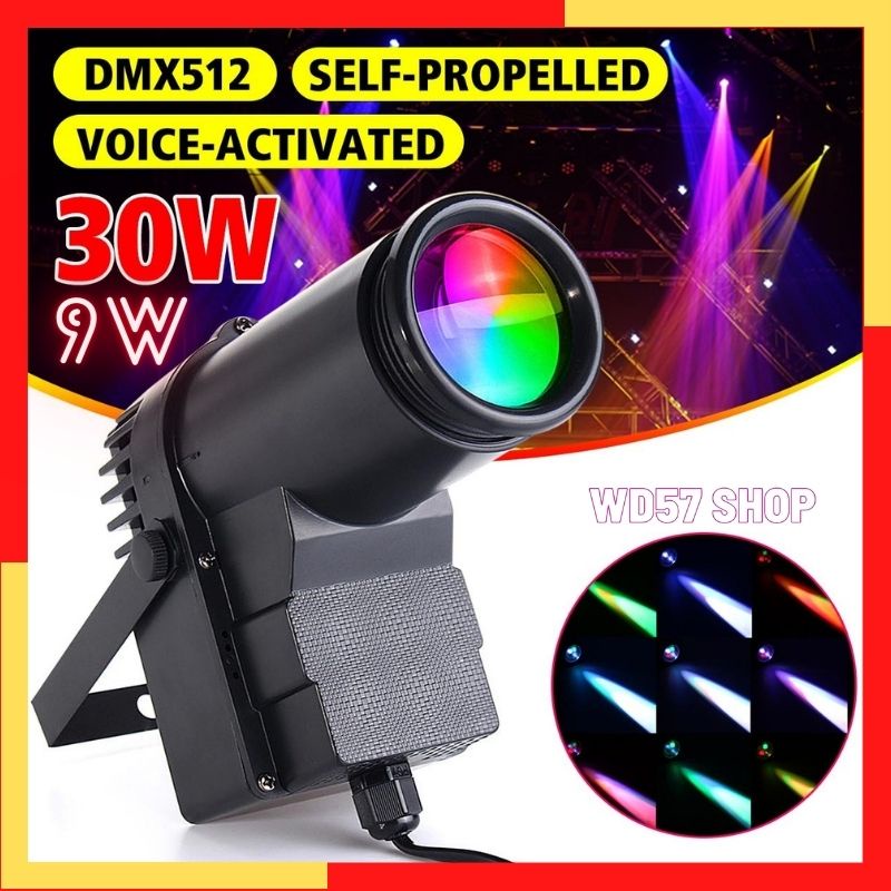 NEW Lampu LED Sorot Disco Tembak Gantung RGB DMX Spotlight Efek Cahaya Lighting Panggung