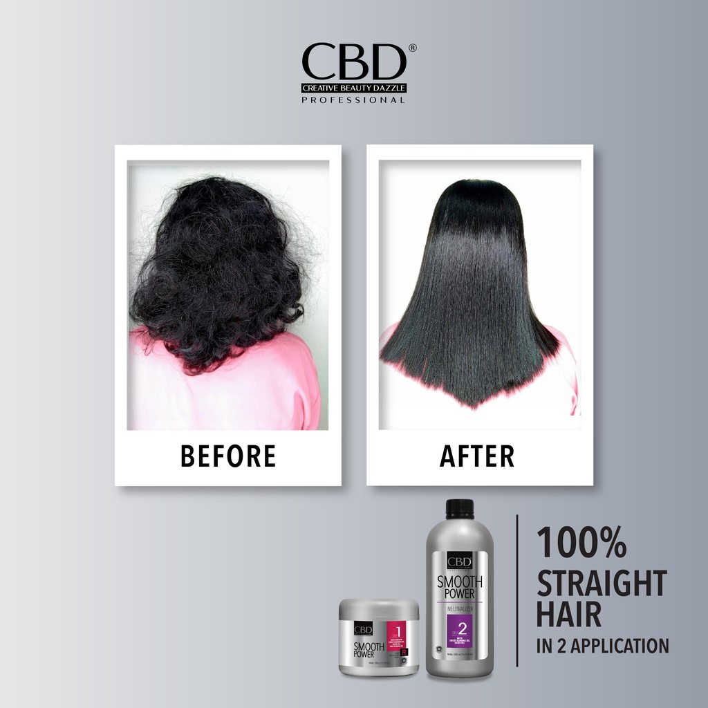 CBD Professional Smooth Power Step 1 Damaged Resistant Normal Hair Smoothing Step 2 Hair Neutralizer