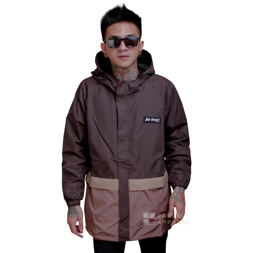 RADEN Jaket Parasut Taslan Outdoor Raglan 3D ANTI AIR - JAKET HAIKING WATERPROOF UNISEX-RG11