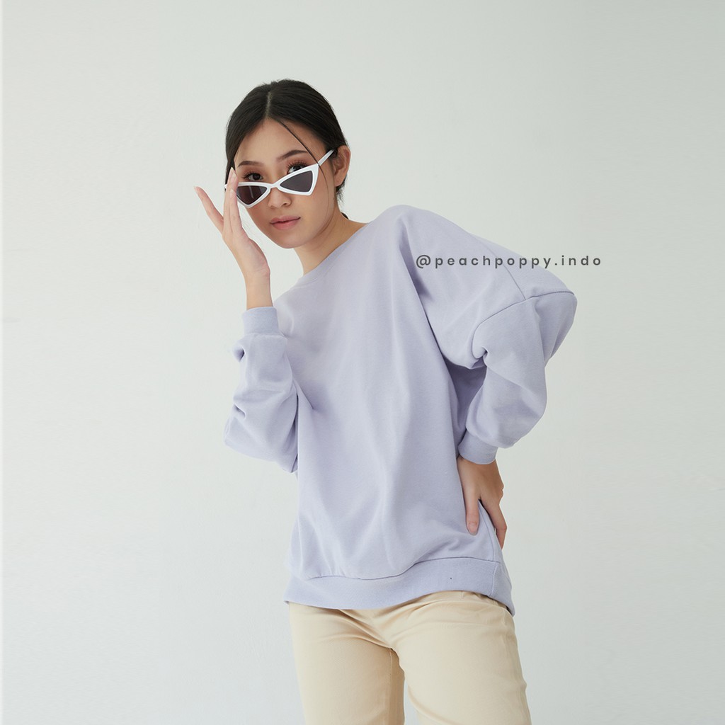 Peach Poppy Cathie Sweater - Atasan Outerwear Wanita Oversized Sweater Pastel All Size