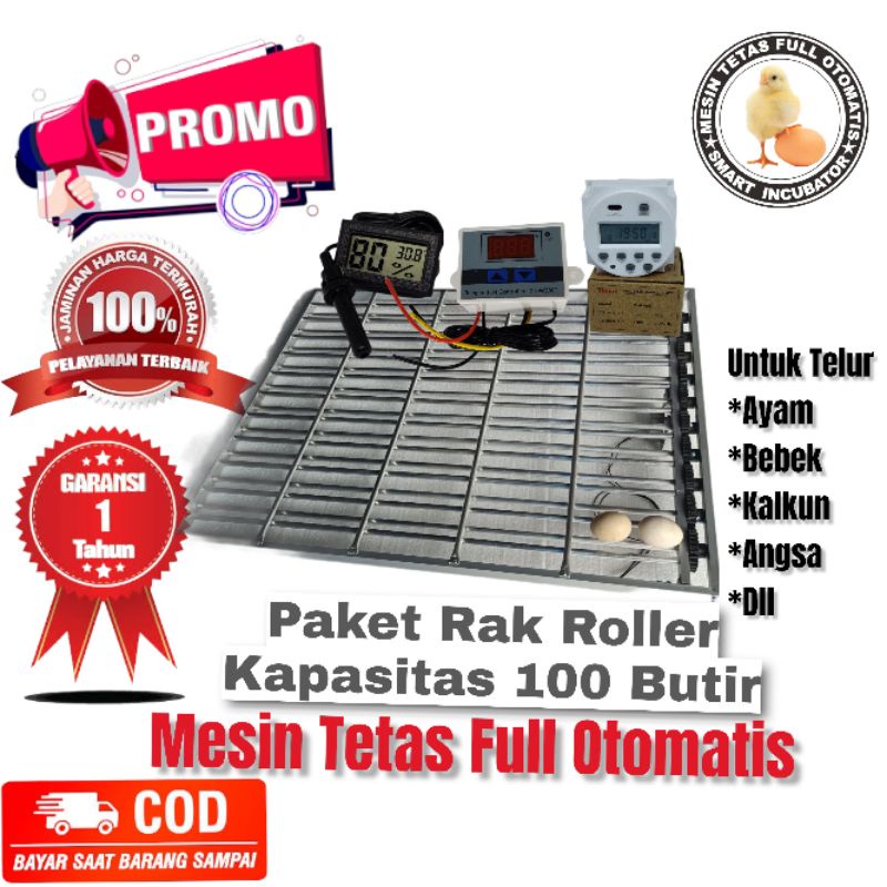 Paket Lengkap mesin penetas Rak Roller Kap.100 untuk Mesin Tetas Telur