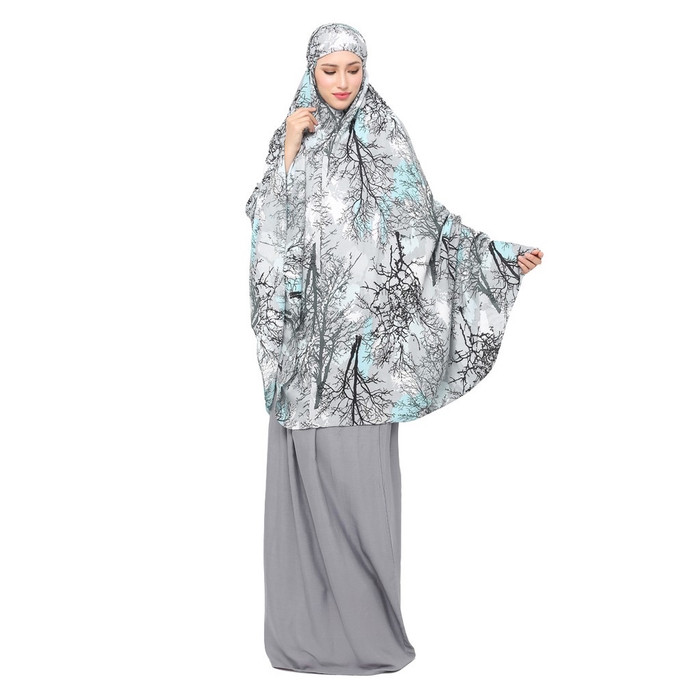 TERLARIS MUKENA DEWASA JUMBO, MUKENA TAZBIYA WINTER ARTWORK BLUE