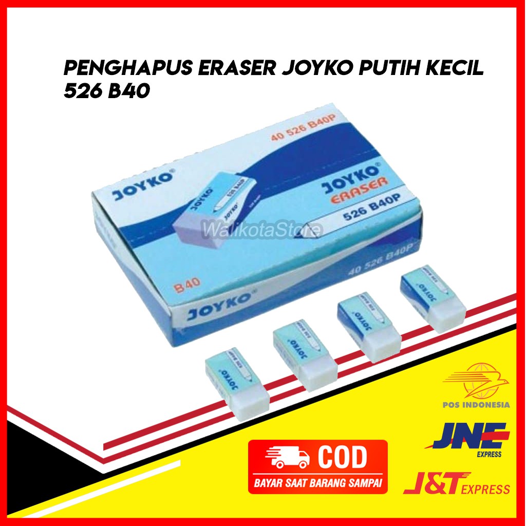 

PENGHAPUS / ERASER JOYKO PUTIH KECIL 526 B40