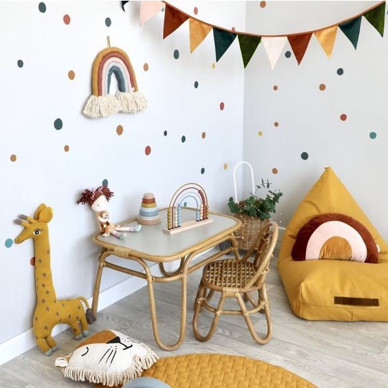 Bunting Flag Kain Aesthetic Earth Tone 2 meter - Nordic Wall Hanging Decoration - Kids Room Decoration - Dekorasi Kamar Anak #mainkayoo