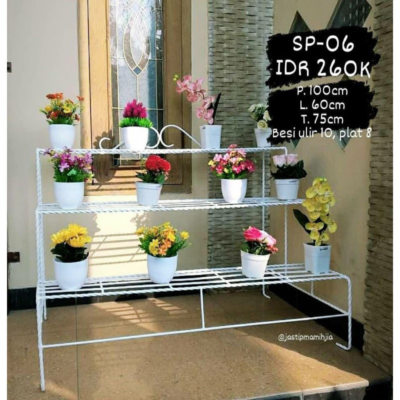 STANDING POT BESI  SP06 SHABBY RAK TANAMAN BESI MURAH  