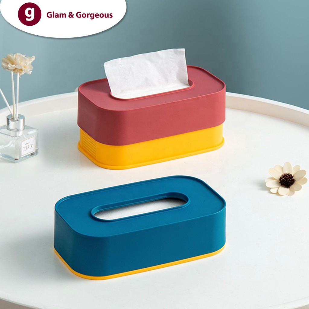 Kotak Tissue Unik Plastik Serbaguna Tissue Box Decorative KT001