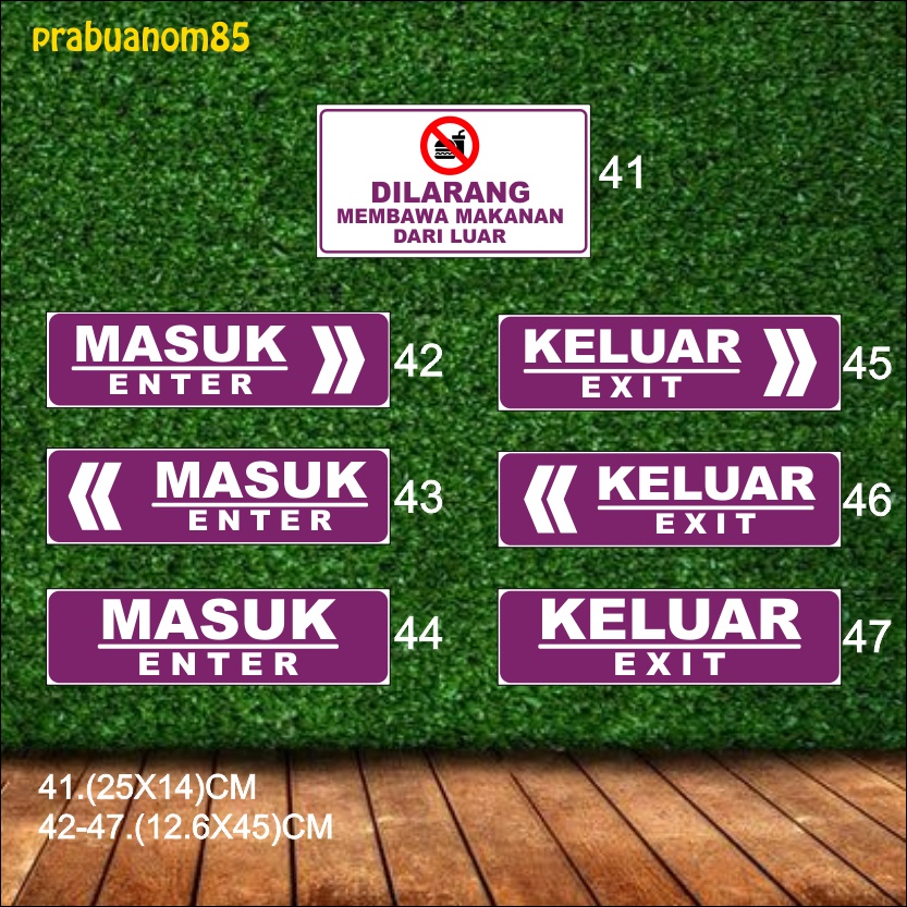 

Stiker tempat wisata (masuk,keluar dll.)