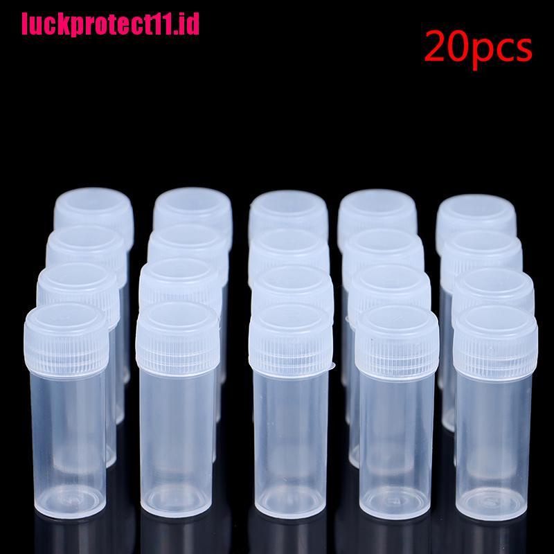 【LUCK11】5ml Plastic Sample Bottle Test Tube Mini Small Bottles Vials Storage Containers