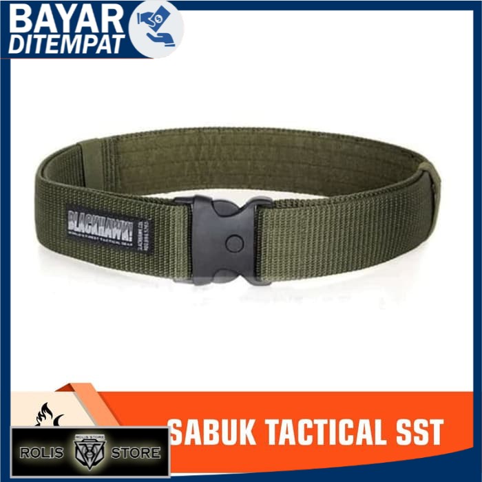 Sabuk S-ST BlackHawk Belt Militer Army Safety Tactical Belt TBE Sipil - Hijau