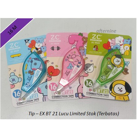 Correction Tape / Tip Ex Roll BTS BT21 Panjang 16m