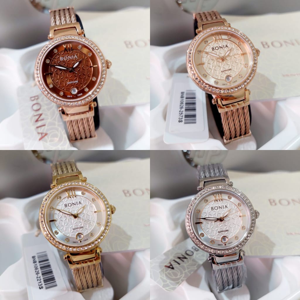 BONIA SAPPHIRE BNB10626  ROSEGOLD JAM TANGAN WANITA ORIGINAL ORI