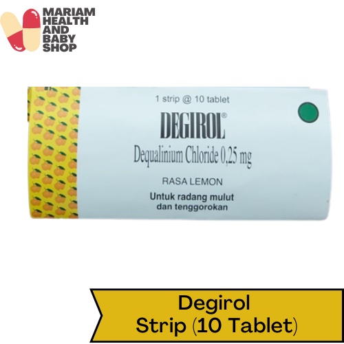 Degirol Strip Isi 10 Tablet Hisap - Obat Radang Tenggorokan / Obat Batuk