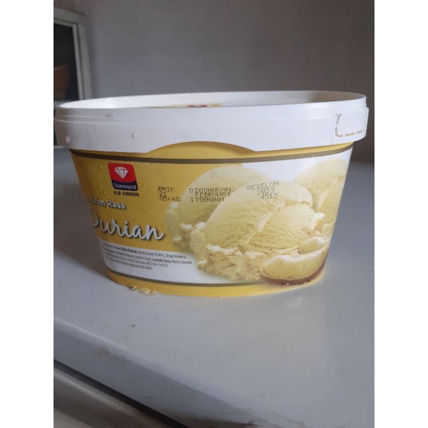 Ice Cream/Es Krim Diamond 700 ml durian frozen bandung