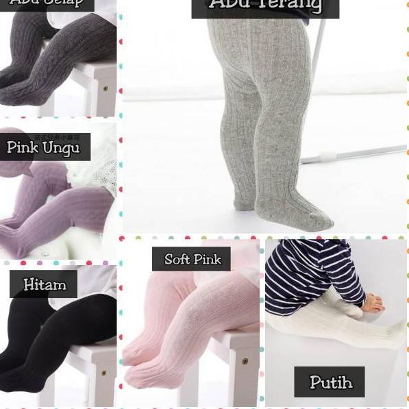Celana Legging Polos Tertutup Legging Newborn Perempuan Laki Laki Legging Bayi Tutup Kaki Tebal