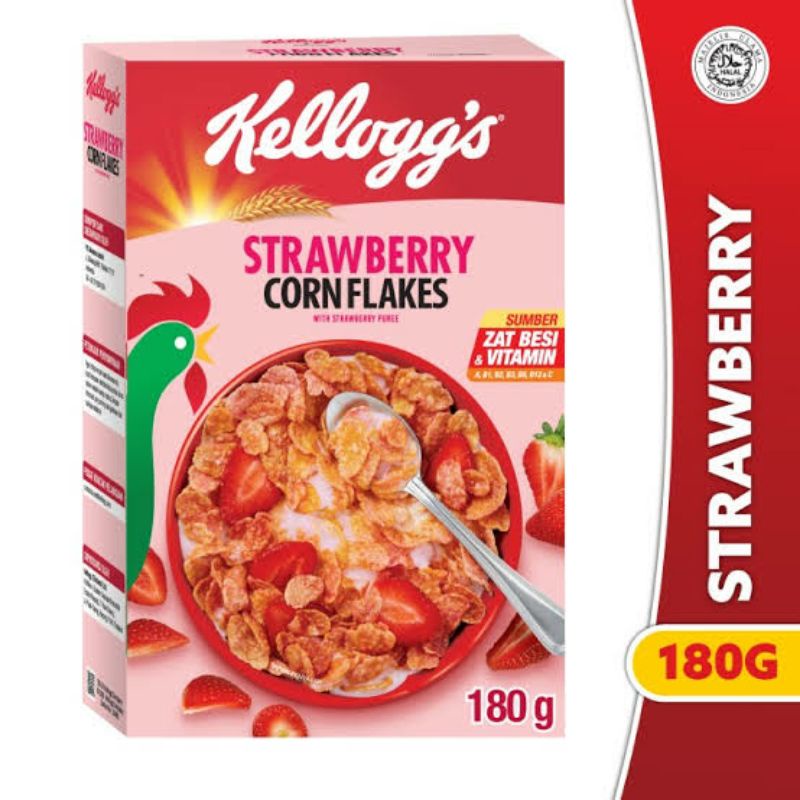 

Kelloggs Strawberry Corn Flakes 180 gr - Kelloggs Corn Flakes Fruit Strawberry
